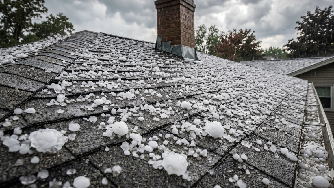 Hail Roof Damage Repair in Blanchard, OK (1)